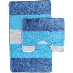 Набір килимків для ванної Vezzer Avangartline 60x100 та 60x50 см темно-синій (VZA05243)