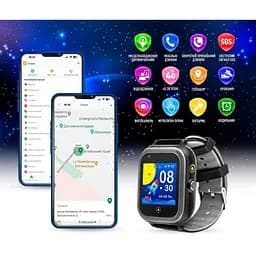 Smart Watch GARMIX PointPRO-200 4G/GPS/WIFI/VIDEO CALL BLACK UA UCRF - мініатюра 4