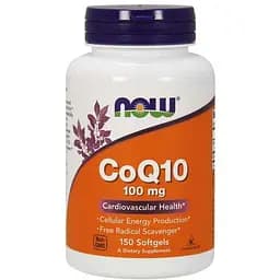 Натуральная добавка Now CoQ-10, 100 mg, 150 капсул