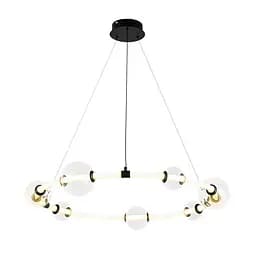 Люстра стельова LED Levistella 7812021 (750) BK, 20W, 3000K, чорний акрил, сучасний стиль - мініатюра 3