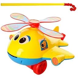 Детская каталка Bambi Вертолет 0368 на палке Желтый