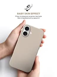 Силиконовый чехол для Apple iPhone 16, ICON2 Case, бежевый, противоударный, панель, защита всего корпуса, матовая поверхность Soft Touch, выступает над дисплеем, совместим с защитными стеклами и пленками, с микрофиброй, ArmorStandart (ARM79625) - мініатюра 8