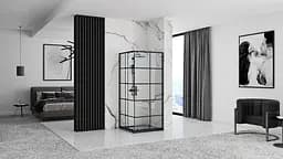 Душова кабіна Rea Concept 90x90 black REA-K5478, Чорний, Універсальна, прозорий - мініатюра 2