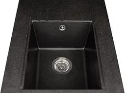 Кухонна мийка гранітна Miraggio Bodrum 650 black 649x500x220 00207107, Чорний - мініатюра 4
