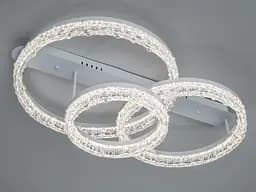 Стельова LED люстра кільця MX78203 біла 103 Вт три кільця акрилові плафони до 18 �