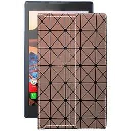 Чехол StatusCASE из экокожи для планшета Lenovo Tab 3 TB3-730X Коричневый ромб