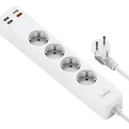 Сетевой удлинитель Wiwu 20W Smart Power Strip (4 х розетки 3 х USB)