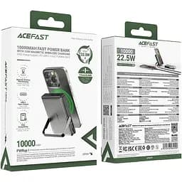 УМБ Acefast Magnetic Wireless 10000mAh 22.5W PD,QC 3.0 USB-C In/Out, QI 15W, with holder M17 Black - мініатюра 4