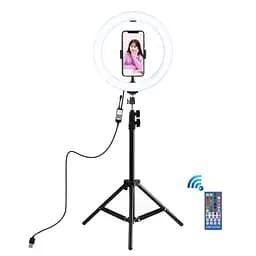 Кільцева USB RGBW LED лампа Puluz PKT3043 10+ штатив 1.1 м