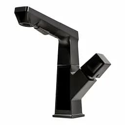 Змішувач для кухні Platinum с висувним виливом та індикатором A231 чорний