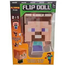 Фигурка-перевёртыш Minecraft Стив и Алекс 2в1 (A111)