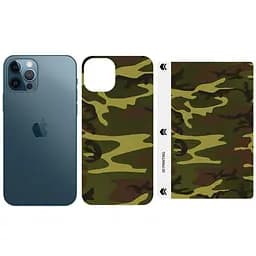 Захисна плівка SKLO Back тил+грані Camo для Apple iPhone 12 6.1 Коричневий/Army Brown
