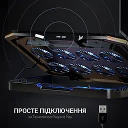 Охолоджувальна підставка для ноутбука GamePro Black (CP870) - мініатюра 6
