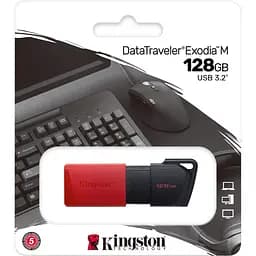 Флеш-накопичувач Kingston 128GB USB3.2 DataTraveler Exodia M Black/Red (DTXM/128GB) - мініатюра 3
