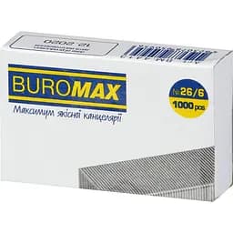 Скоби для степлерів Buromax Люкс №26/6 1000 шт. (BM.4413)