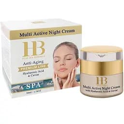 Мультиактивний нічний крем Health&Beauty з гіалуроновою кислотою та екстрактом ікри, 50 мл