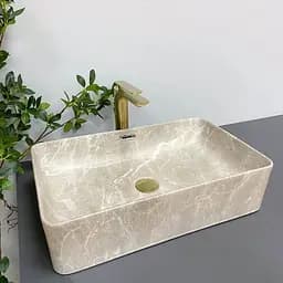 Умивальник VBI Arabba M beige stone matt накладний VBI-013504