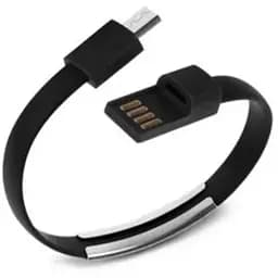 Кабель браслет micro USB 2.0, черный RTL