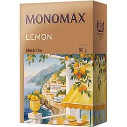 Чай чорний Monomax Lemon з цедрою та ароматом лимона 80 г