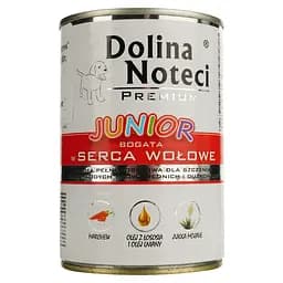 Влажный корм для щенков Dolina Noteci Premium с говяжьим сердцем 400 г