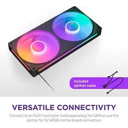 Вентилятор NZXT F240 RGB Core Black (RF-U24HF-B1) - мініатюра 7