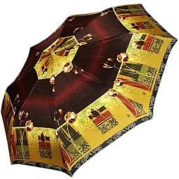 Женский складной зонтик полуавтомат Airton бежевый