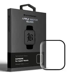 Захисне скло 3D для Apple Watch Series 11/10 42 мм, Supreme Black Icon, прозоре, на весь екран, глянцеве, з олеофобним покриттям, просте встановлення, не залишає слідів, ArmorStandart (ARM81456)