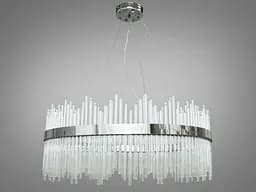 Люстра стельова LED Diasha Q802/800CH Rodzinka, 44W, хром, регульована висота, для коридору та вітальні