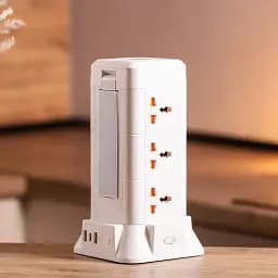 Мережевий фільтр-подовжувач TOWER 9 розеток LED-лампа 3USB + 1PD 2,8 метра Yiwu HP-5-5 - мініатюра 2