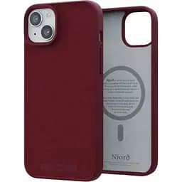 Чехол-накладка Njord Suede MagSafe Case Red для iPhone 15 Plus (NA52SU11)