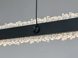 LED підвісна люстра Romin з кристалами чорна 62 Вт - мініатюра 3