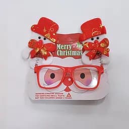 Окуляри новорічні СХ-6 "Олень/Сніговик/Санта/Ведмедик" (6918915615261) Сніговик Вид 3