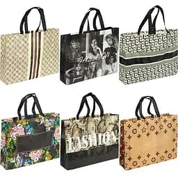 Сумка-шопер ламинированная 732, цена за 6 шт.