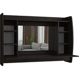 Комп'ютерний стіл, настінний c дзеркалом, навісний стіл з ДСП II S-03DZ Венге темний