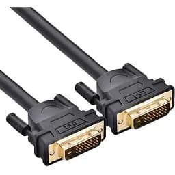 Кабель Ugreen DV101 DVI 24+1 Male to Male золотистый Plated 2 м черный (11604)