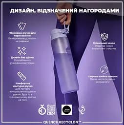 Пляшка для води ION8 1000 мл (ЕКО пляшка) BPA Free Light Purple (I8RF1000PERI) - мініатюра 4