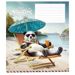 Зошит учнівський Школярик Cool vacation 018-3318K-2 в клітинку 18 аркушів