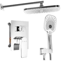 Душова система Rea Moby хром + BOX прихованого монтажу REA-P2404, Хром