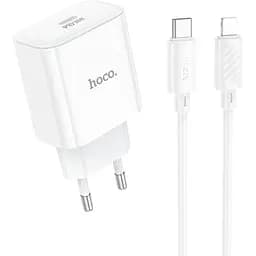 Комплект зарядного пристрою Hoco C76A Pro 1Type-C PD/QC 30W PPS Type-C to Lightning White