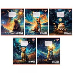 Тетради ученические 18 листов линия Yes Dreamer animals, 25 шт. в упаковке