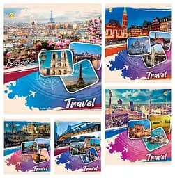 Тетради ученические 24 листа линия Твердая 32303 Город 2,20 шт. в упаковке