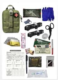 Аптечка укомплектована №20 Rescue Ready в підсумку зі швидким скидом зелений