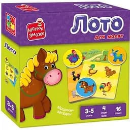 Гра розвиваюча Vladi Toys Лото Ферма VT2100-08 Різнокольоровий