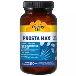 Комплекс для здоров'я і підтримки функції простати Country Life Prosta Max For Men 200 таблеток