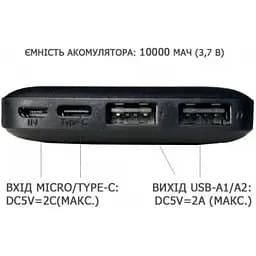 Портативний акумулятор XO PB301 10000 mAh чорний - мініатюра 5