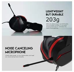 Ігрові навушники Fantech MARS II HQ54 Black/Red з мікрофоном - мініатюра 4
