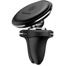 Держатель в машину Baseus Magnetic Air Vent Car Mount With Cable Clip черный (16105)