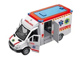 Машинка TK 97569 Авто Експерт "Скорая помощь" инерция, звук, подсветка, откр. двери и крыша, в коробке (6945717415348)