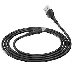 Кабель Borofone BX51 Triumph charging data cable for iP（unpackaged） чорний - мініатюра 2