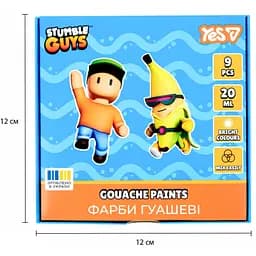 Фарби гуашеві Yes Stumble Guys 9 кольорів 20 мл (230437) - мініатюра 6